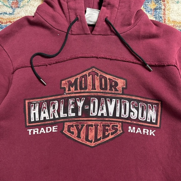 Vintage Harley Davidson Logo Pullover Hoodie Medium - Picture 4 of 5